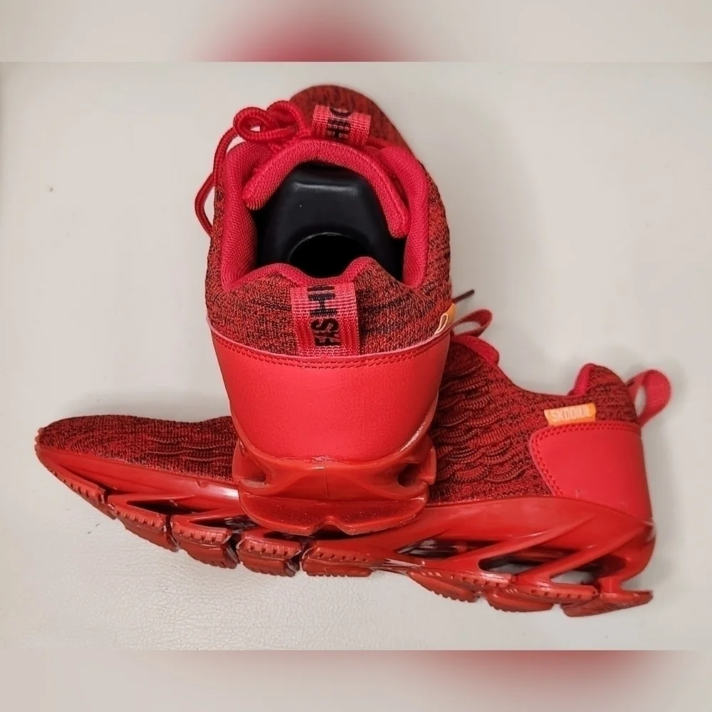 Running men's shoes in red, very comfortable - Picture 4 of 8
